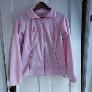 Columbia fleece zip up jacket size Medium Breast Cancer Awareness